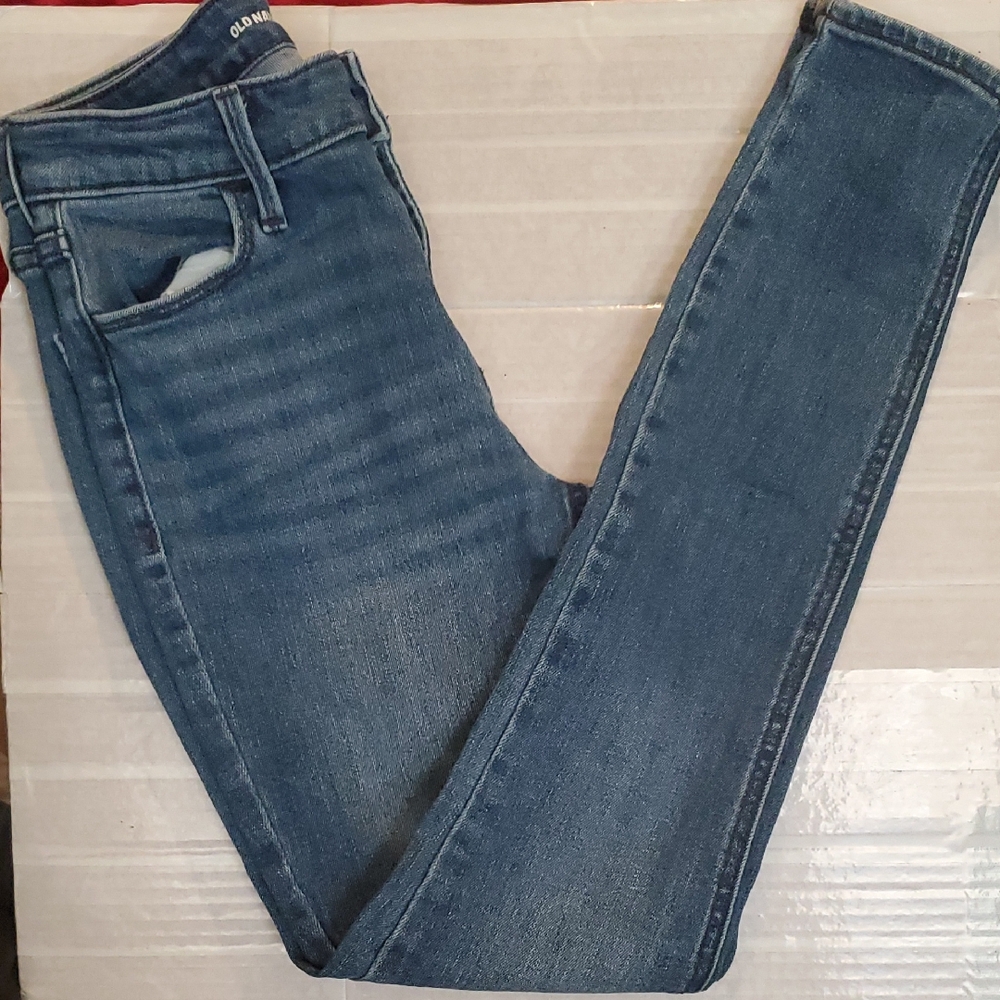 OLD NAVY High Rise Super Skinny Women's Blue Denim Jeans Size W26 L28